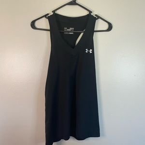 Under Armour black racer back tank top size Medium